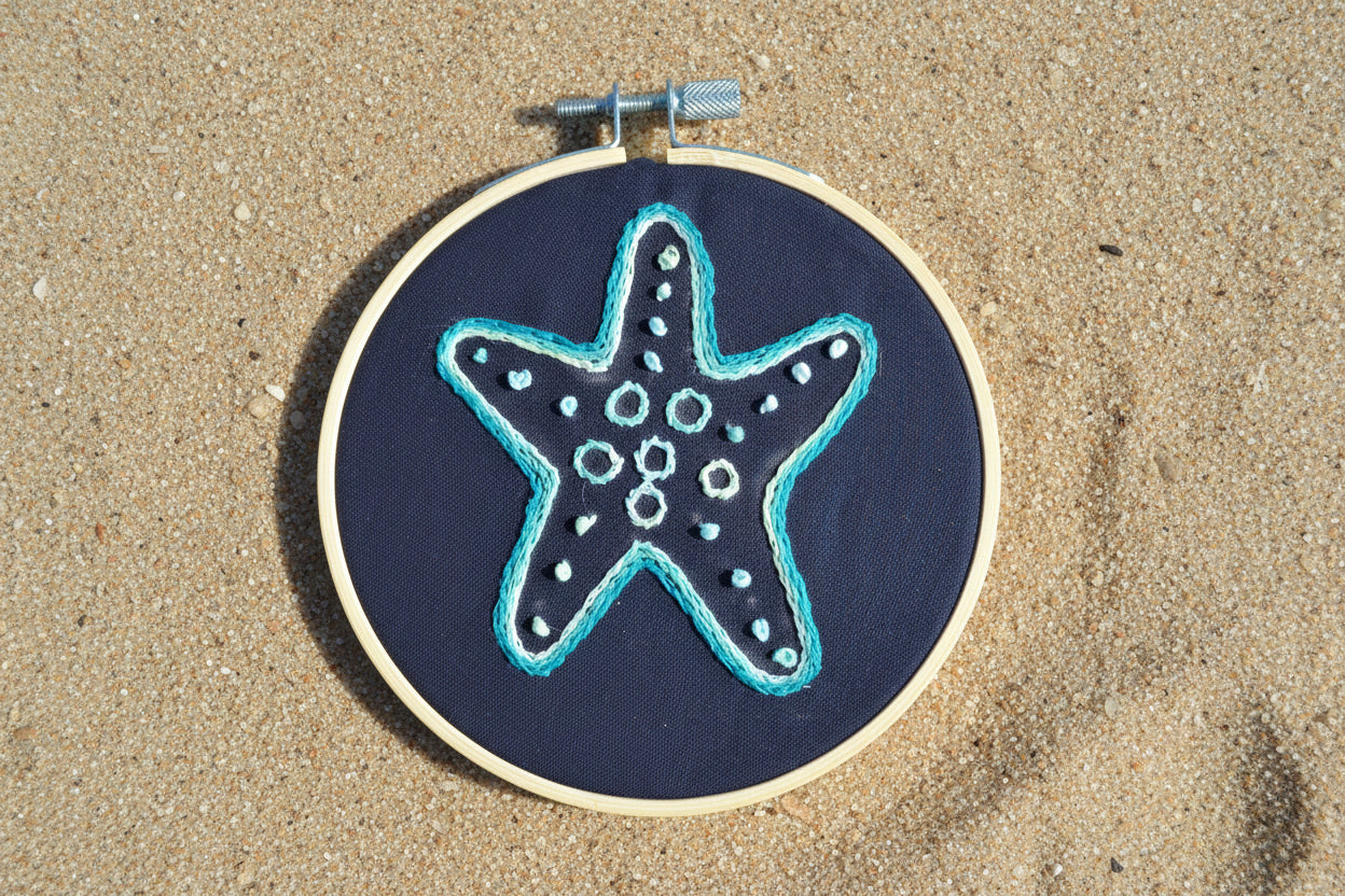 starfish embroidery art