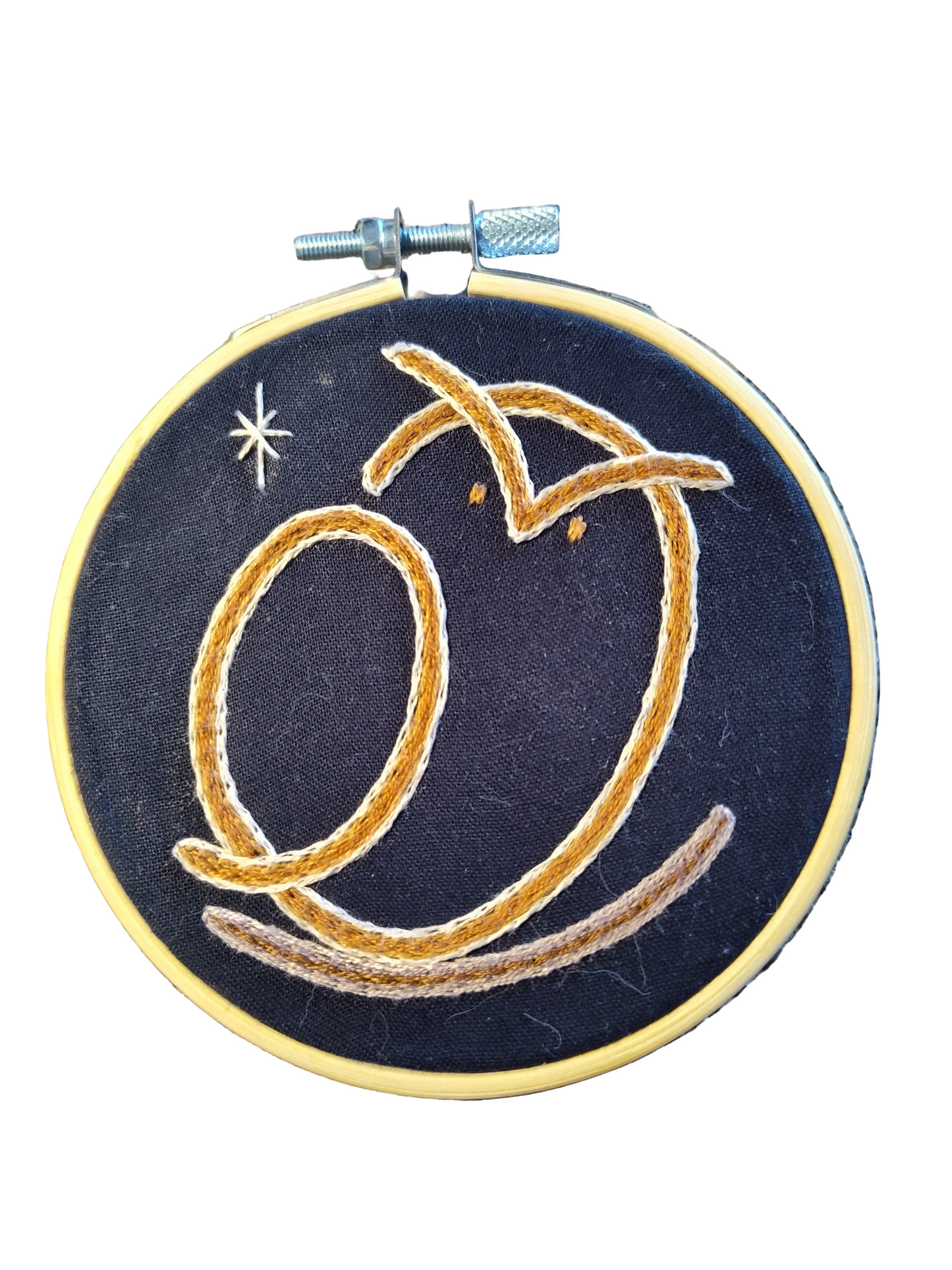 Midnight Owl - Hand Embroidery Art