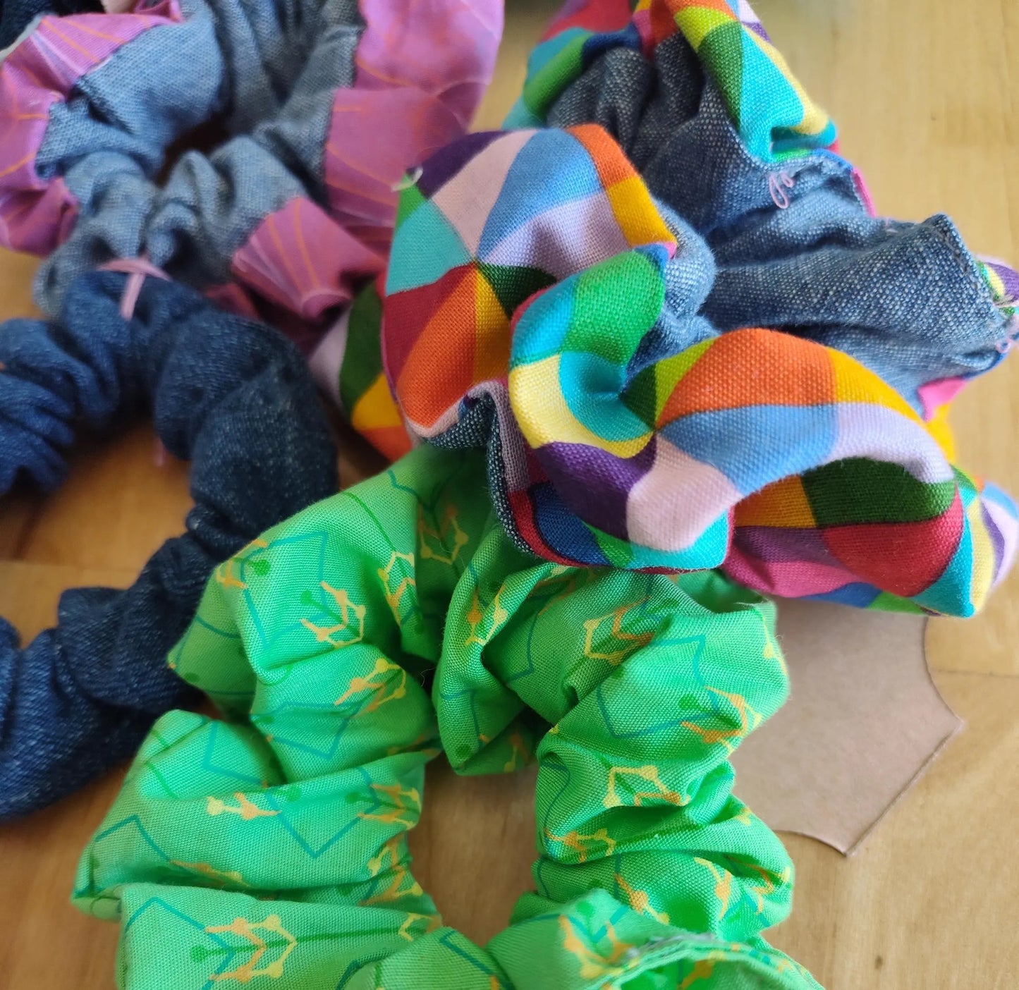Mystery Grab Bag of 7 Cotton SCRUNCHIES – Surprise HAIR ACCESSORIES
