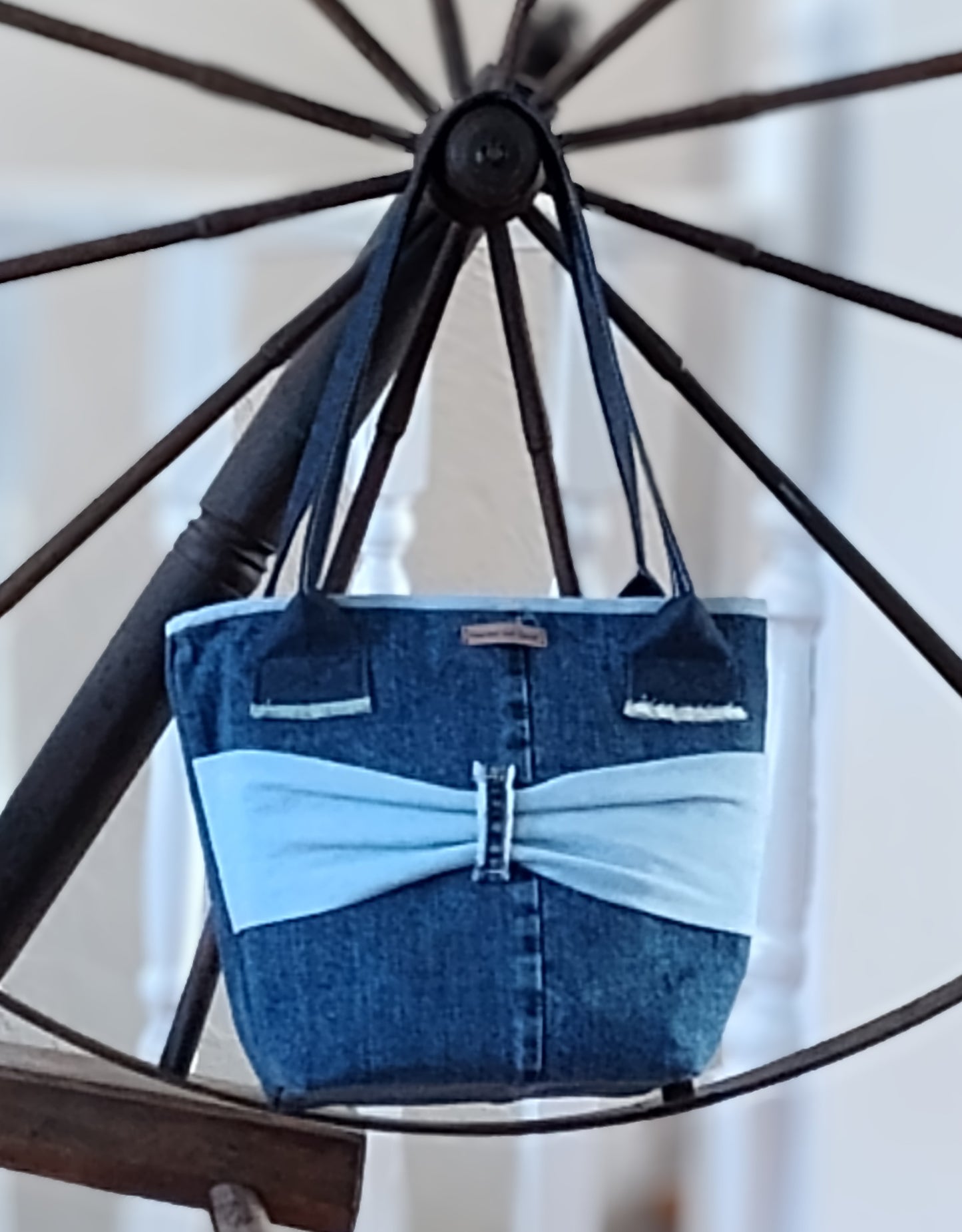 Cute Denim Bow Tote