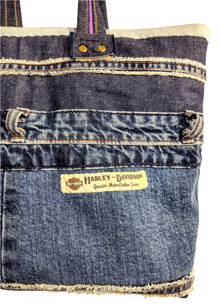 Harley Davidson Reworked Denim Shoulder Bag