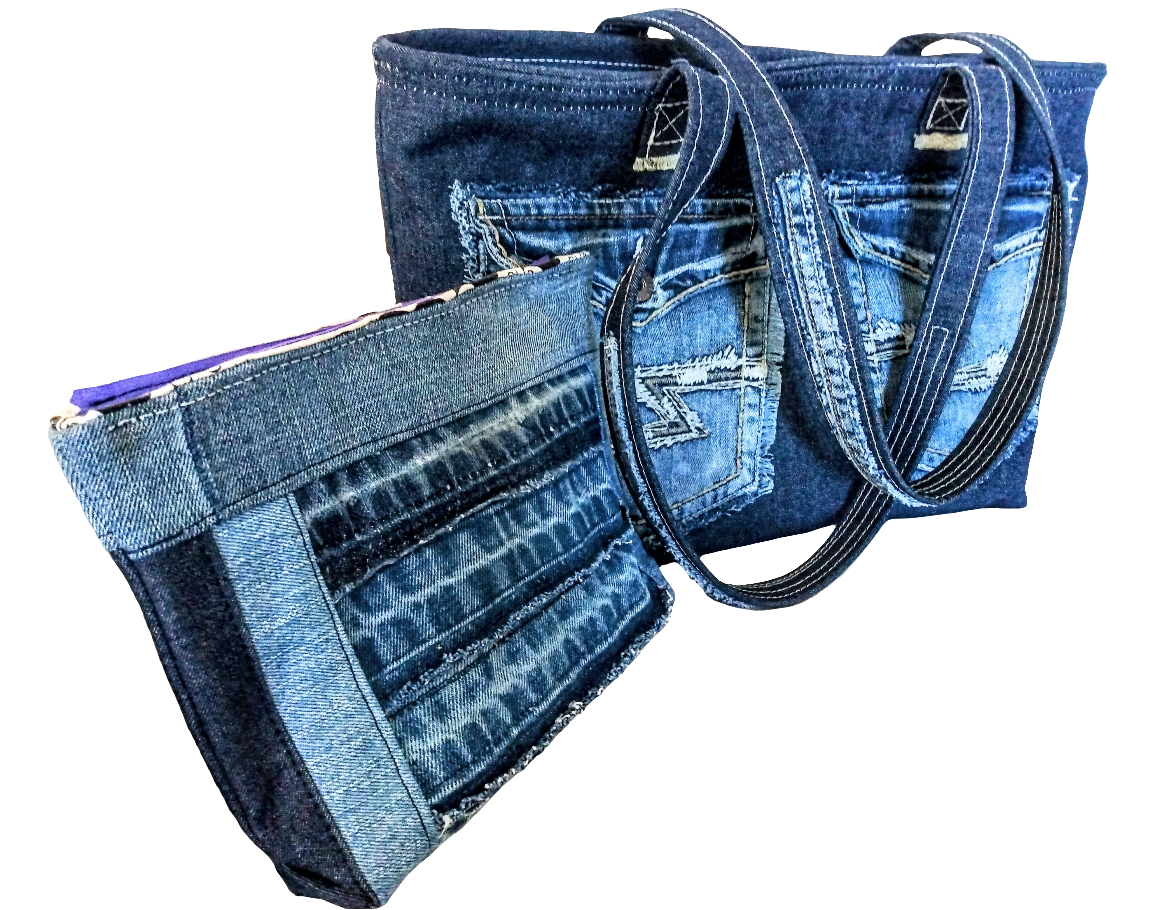 Working Girls' Denim Bag + Pouch