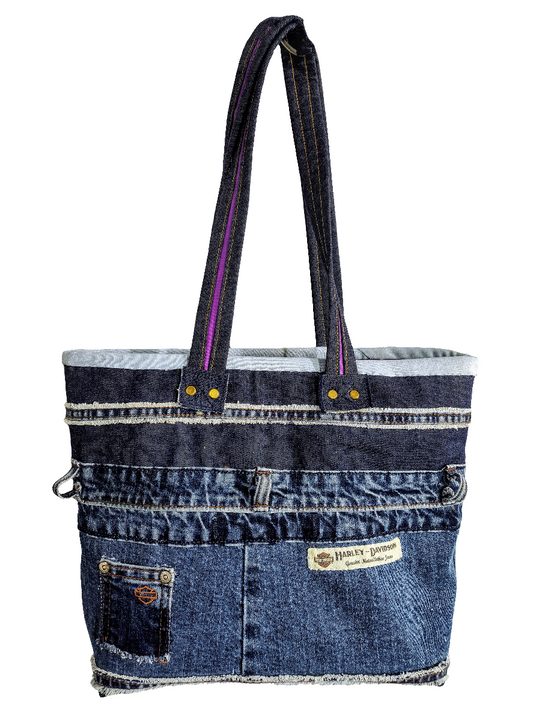 Harley Davidson Reworked Denim Shoulder Bag