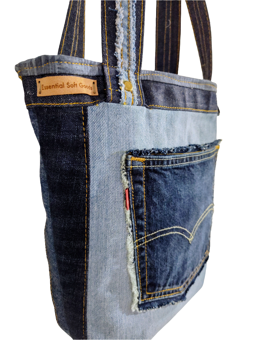 Duo-tone Denim Shoulder Bag