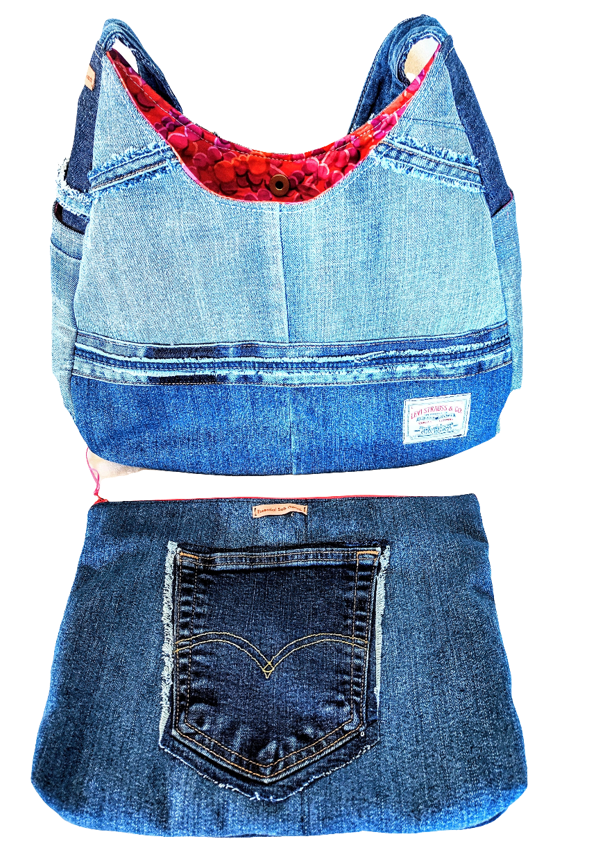 Reworked Levi's Denim - Shoulder Bag + Pouch