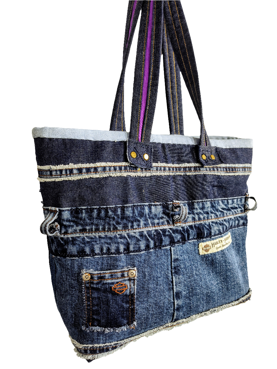 Harley Davidson Reworked Denim Shoulder Bag