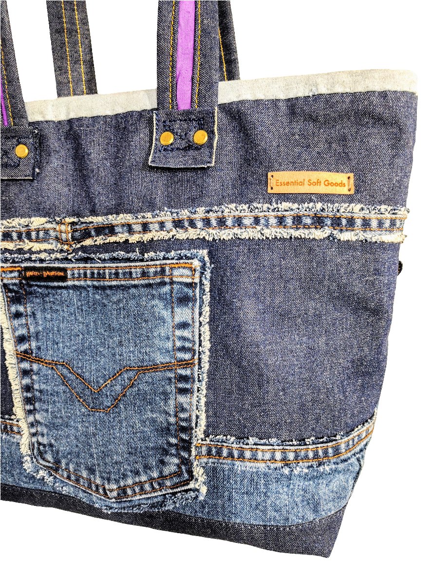 Harley Davidson Reworked Denim Shoulder Bag