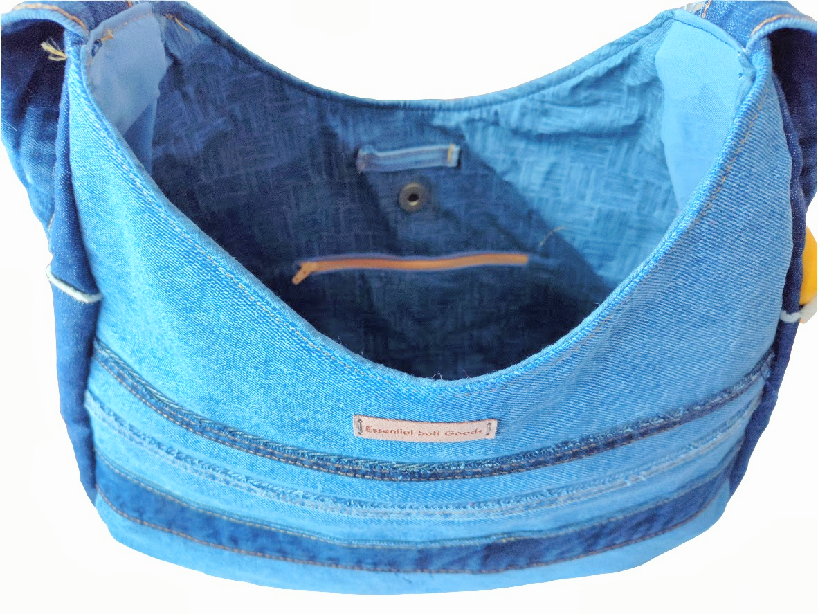 Denim on Denim Hobo-Style Bag - One of a Kind - Canadian Made