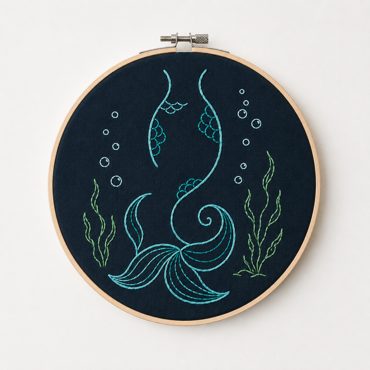 Opal the Midnight Mermaid Hand Embroidery Pattern