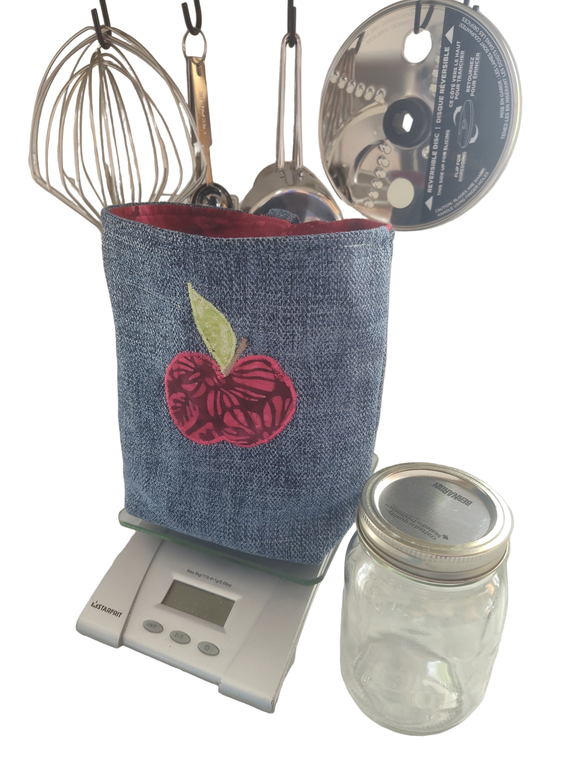 Denim Blue Hanging Basket for Kitchen